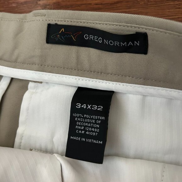 NWT Greg Norman Mens Classic Pro-fit Pants Size 34x32 Performance Wear Work Golf - Picture 4 of 10